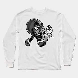 Self Destruction (B&W v2) by Lei Melendres Long Sleeve T-Shirt